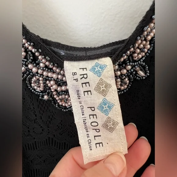 Free people black mini dress, size small - Picture 5 of 5